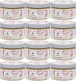Dove Sugar Cookie Sprinkle Body Scrub Exfoliating Body Polish, 3.5 oz, PETA Approved Vegan, Moisturizing Skin Exfoliator, 12 Pack