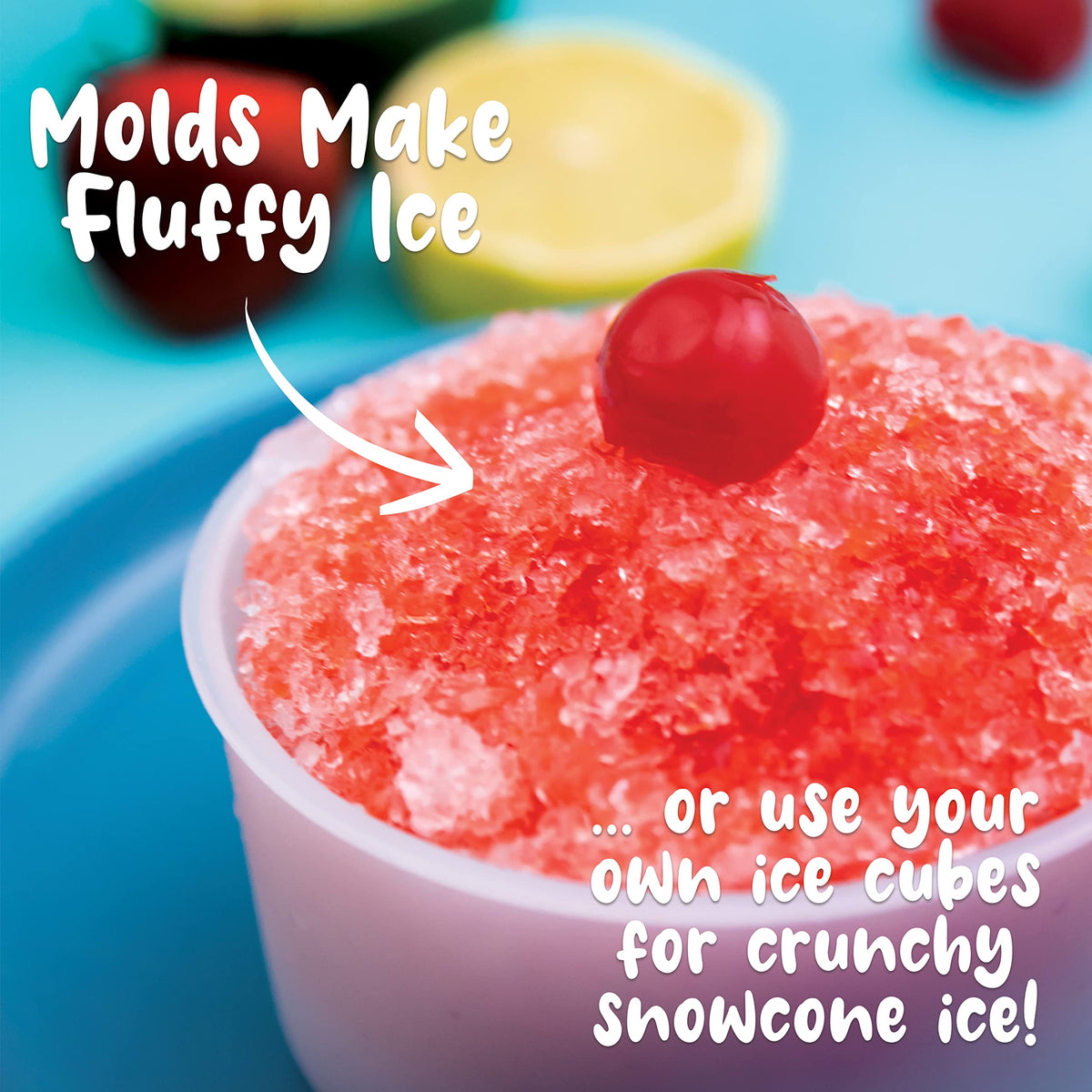 Snow Cone and Shaved Ice Machine Featuring Blade Adjustment Knob Bundled with Hawaiian Shaved Ice Syrup Gallon 4-Pack – 2 ounces, Model S777