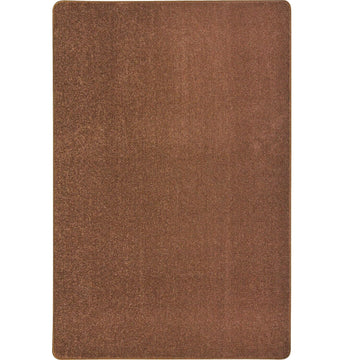 Endurance Solid Colored Area Rug in Color Brown by Joy Carpets – 4' x 6' (Rectangular), Polyester, Brown, Model 80N-10