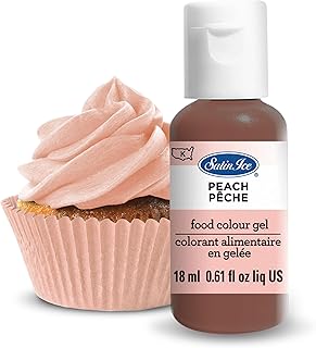 Satin Ice Food Color Liquid Gel, 0.61 fl oz Bottle, Peach