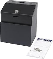 Safco 4232BL Steel Suggestion Box, Black