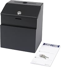 Safco 4232BL Steel Suggestion Box, Black