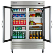 Commercial Reach-In Refrigerator for Freestanding Use by MAXX Cold – 49.0 cubic_feet, Metallic, Model MXCR-49GDHC