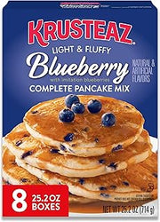 Krusteaz Complete Pancake Mix, Blueberry Pancake Mix, 25.2-Ounce Box (Pack of 8)