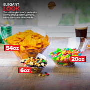 20oz Clear Plastic Serving Bowls (4 Pack) Medium Disposable Candy Dishes by Stock Your Home – 20 oz, 20.0 ounces, Polystyrene (PS), Clear, Pack of 4