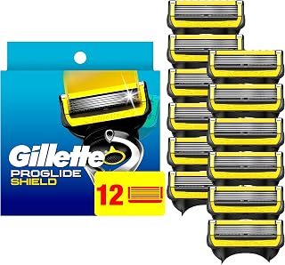 Gillette ProGlide Shield Razor Blade Refills, Shields against Skin Irritation, 12 Count