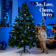 Goodlyghts Christmas Ball Ornaments, Shatterproof Plastic, Assorted Sizes in Deep Blue