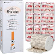 Henry Schein Elastic Bandage Wrap, 2" x 4.5 Yds, Tan, Self Closure, 10 Ct