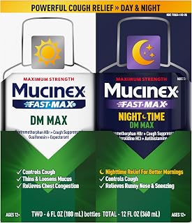 Mucinex Fast-Max DM Max & Fast-Max Nighttime DM Max Value Pack 2x6 FL OZ