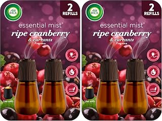 Air Wick Essential Mist – Twin Refill Ripe Cranberry & Currants,2 Refills,(Pack of 2)