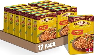 Old El Paso Spanish Rice, 7.6 oz. (Pack of 12) | Fluffy Rice with Bold Spices & Savory Flavor, Stovetop or Microwave Ready in Minutes, Pairs with Tacos & Fajitas