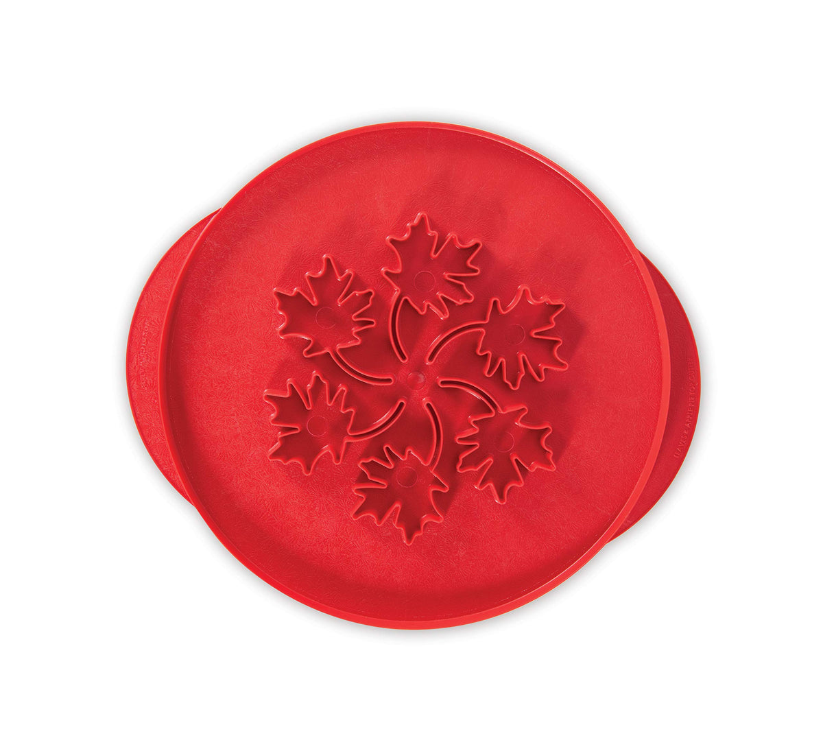 Reversible Apples & Leaves Pie Top Cutter by Nordic Ware – 14.5 x 12.25 x 0.75 inch, BPA-free and Melamine Free Plastic, Red, Model 4020