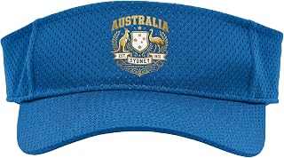 Australia Sydney Est. 1901 Heraldic Kangaroo Emu Emblem Sport Sun Visor