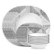 Vitrelle 18-Piece Service for 6 Dinnerware Set by Corelle – 18-Piece Set, Glass, Odisha, Pack of 18, Model 1152978