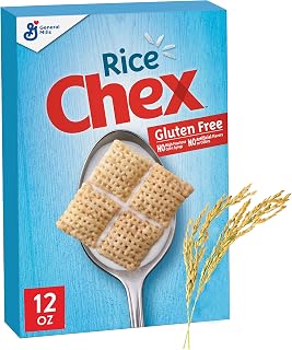 Rice Chex Gluten Free Breakfast Cereal, Gluten Free Snacks for Kids, 12 oz Cereal Box (Pack of 10)