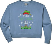 Women's Im The Rational Elf Christmas Comfort Colors Crop Sweatshirt