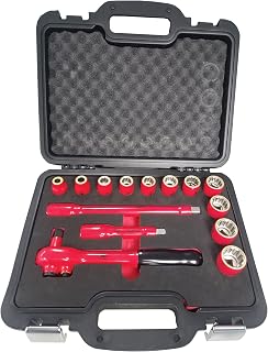 Wiha 31694 14 Piece Insulated Socket Set 1/2" Drive - Metric