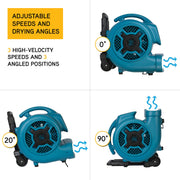 XPOWER 15.9" x 18.7" x 18.7" / Pro P-830H / Blue Air Dryers, Blowers & Blades