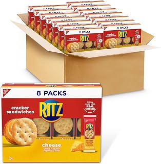 Ritz Cheese Sandwich Crackers, Lunch Snacks, 112 Snack Packs