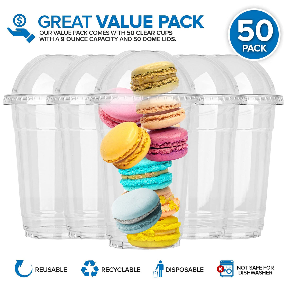 Stock Your Home 16 Ounce / Clear / Modern Cups
