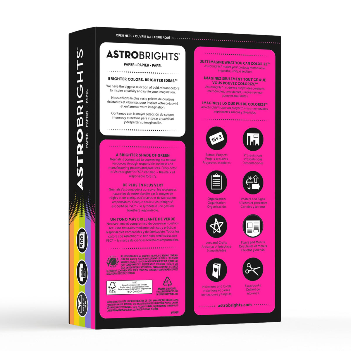 Astrobrights(R) Bright Color Paper by Neenah – 8.5 x 11, multi-colored