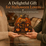 Emotional Uplifting Halloween Pumpkin House, Wood and Acrylic, Pumpkin House