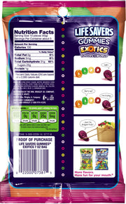Exotics Gummies Candy Bag by Life Savers – 7 Ounce (Pack of 12), Orange, Pack of 12, Model 27597