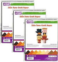 Roylco Skintone Design Papers, 8.5" X 11", 8 Skin Tones, 48/Pack, 3/Bundle (R-15233-3)