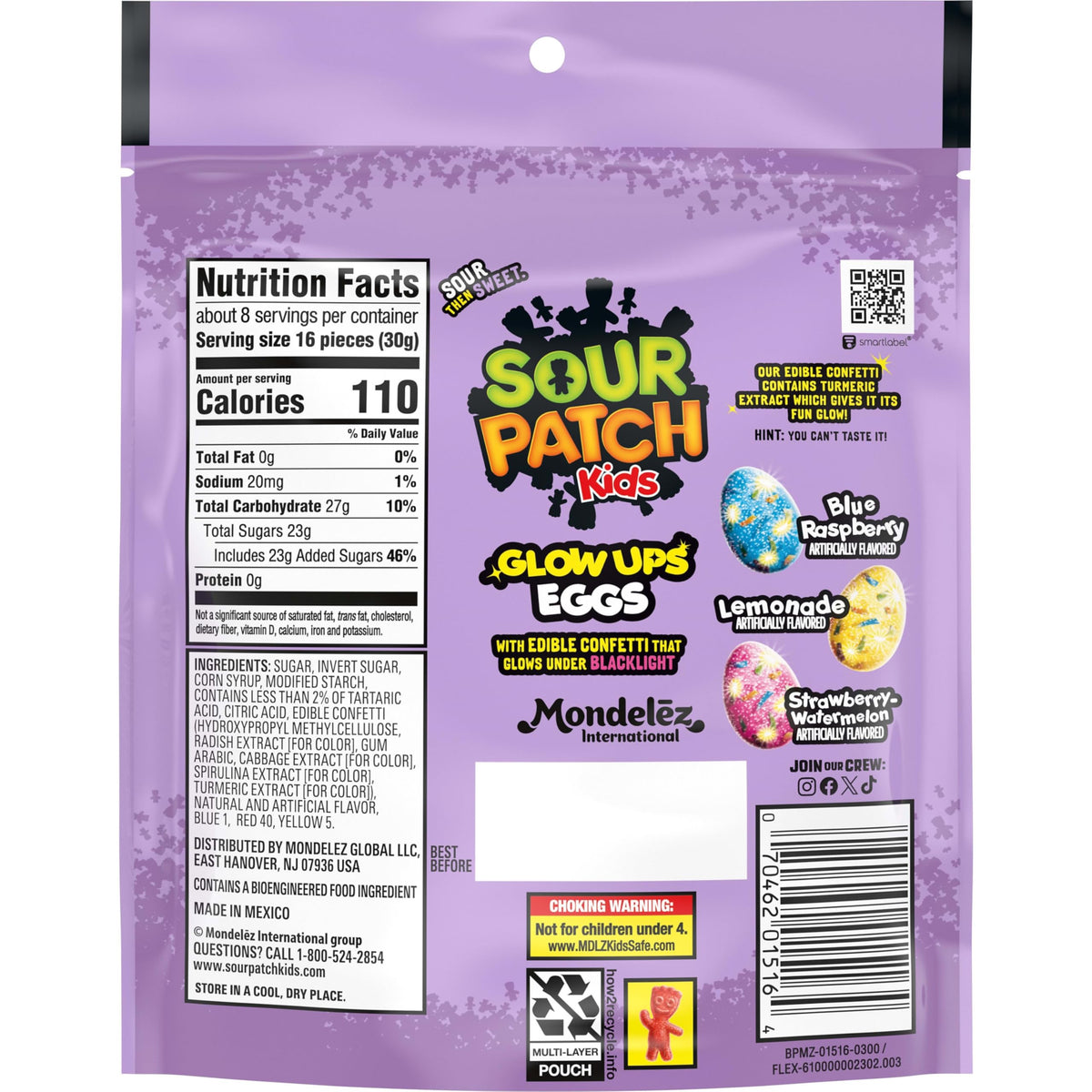 Glow Ups Eggs Soft & Chewy Gummy Easter Candy by Sour Patch Kids – 8.4 Ounce (Pack of 1), Green