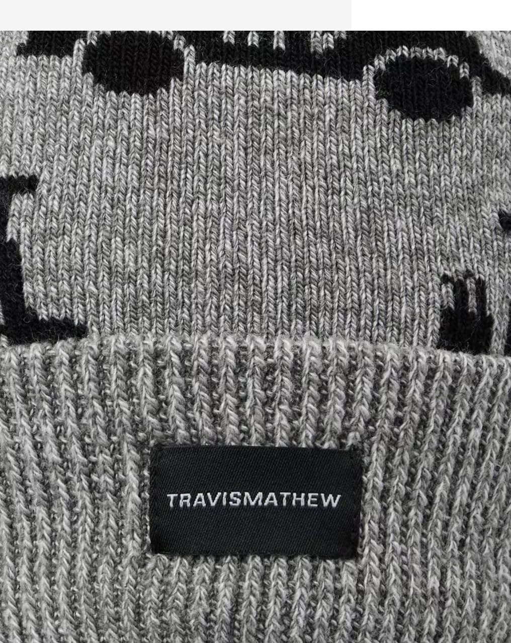 Men's Mapes Beanie Heather Grey One Size by TravisMathew – Rayon, Heather Grey, Model 1MAB274
