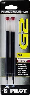Pilot, G2 Gel Ink Refills, Fine Point 0.7 mm, Burgundy, Pack of 2