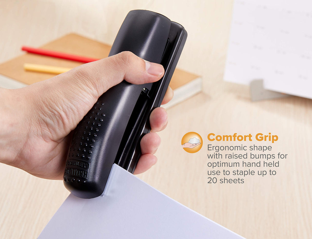 Office Ergonomic 20 Sheet Desktop Stapler by Bostitch – 24 Pack, Metal, Black, Pack of 24, Model 02257-2PK