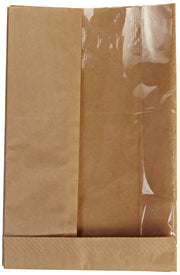 Bagcraft Papercon 300094 Natural Double View Waxed Paper Sandwich Bag, 5 3/4"x2 3/4"x9 1/2", 500 per case