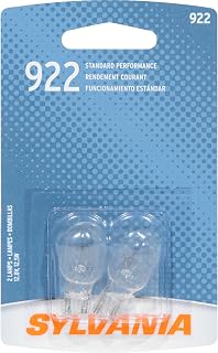 SYLVANIA 922 Basic Miniature Bulb, (Contains 2 Bulbs)