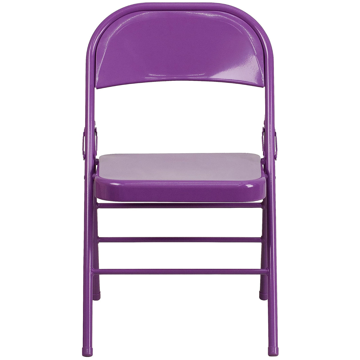 Hercules Triple Braced Metal Folding Chair-Impulsive Purple by Flash Furniture – Set of 1, Alloy Steel, Impulsive Purple, Model HF3-PUR-GG
