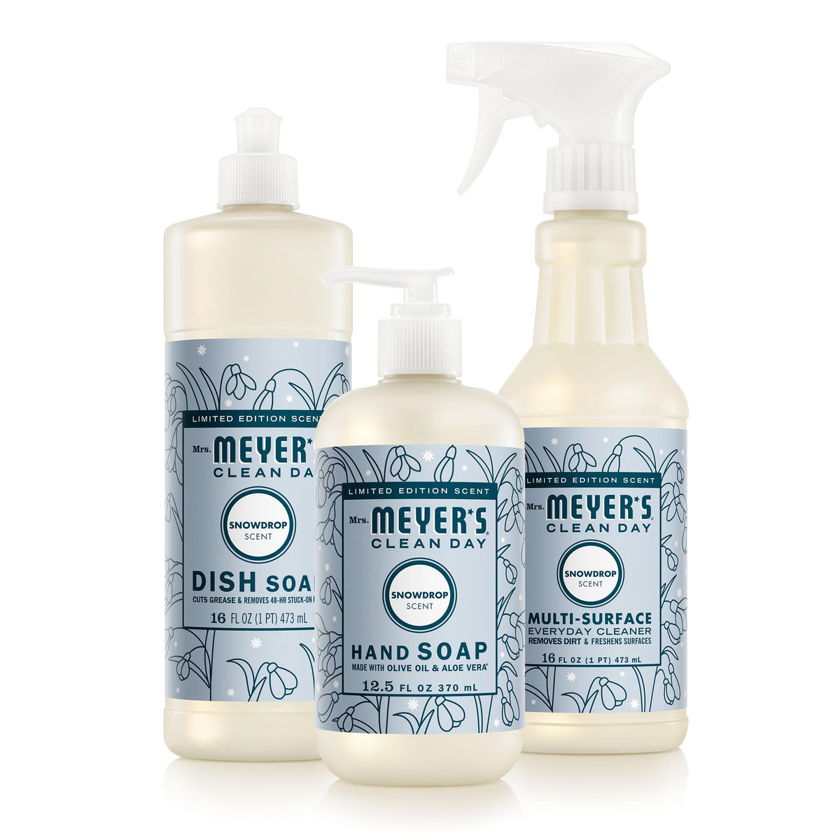 CLEAN DAY Kitchen Basics Set by Mrs. MEYER'S – 44.5 Fl Oz (Pack of 1), No Color, Model 384539