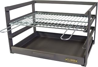 Imex El Zorro Barbecue Drawer with Zinc Grill, Black, 42 x 41 x 35 cm, 71473.0