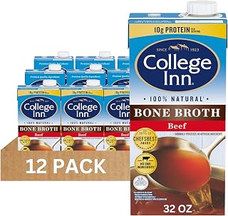 College Inn 100% Natural Beef Bone Broth, 32 fl Ounce (Pack of 12)