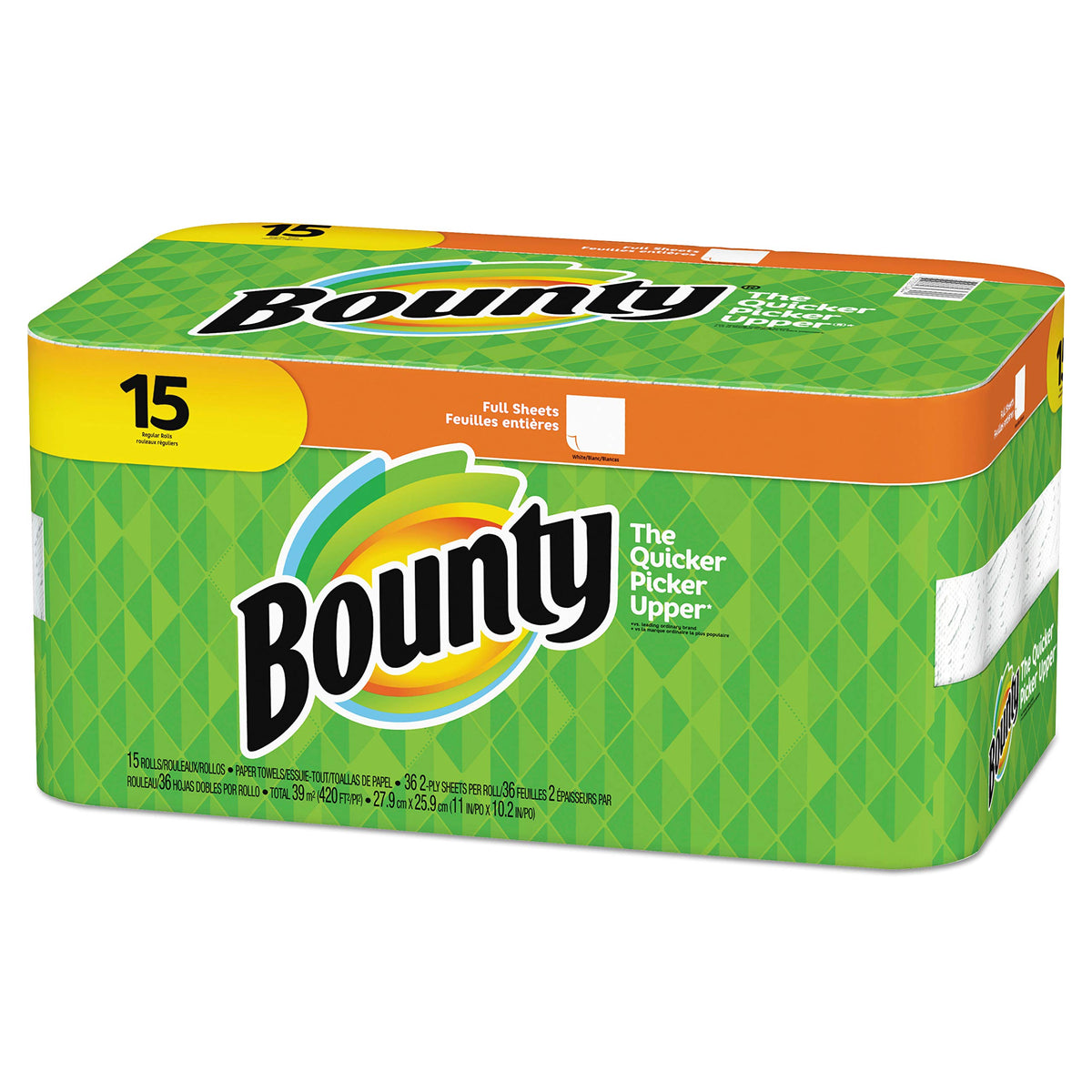 Bounty 15 / 15 Count (Pack of 1) / White Paper Towels