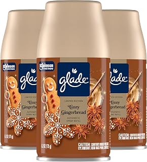 Glade Automatic Spray Air Freshener Refill, Cozy Gingerbread, 3 Count