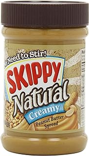 SKIPPY Peanut Butter, Natural Creamy, 15 Ounce (Pack of 6)