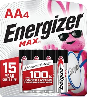 Energizer AA Batteries, MAX Double AA Battery Alkaline, 4 Count