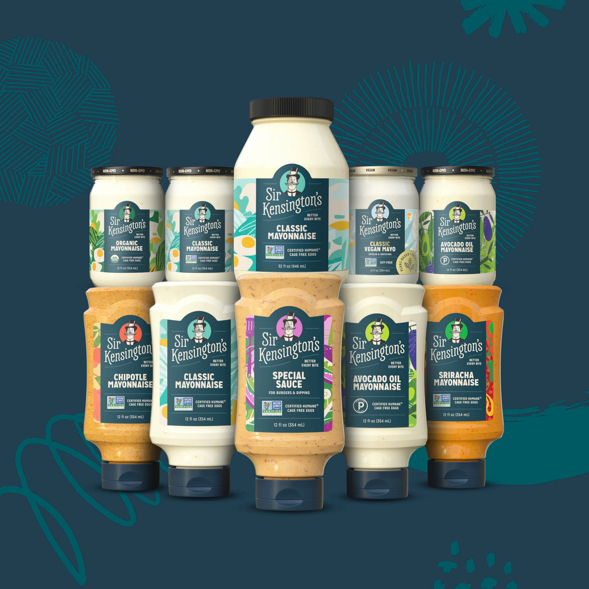 Dressing Spread Mayonnaise 12 oz by Sir Kensington's – 12 Fl Oz (Pack of 1), Mayonnaise, Model 0048001013605