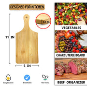 Liyeeeuo Wooden Cheese Boards, 12 x 6 Inch, Set of 24, Yellow