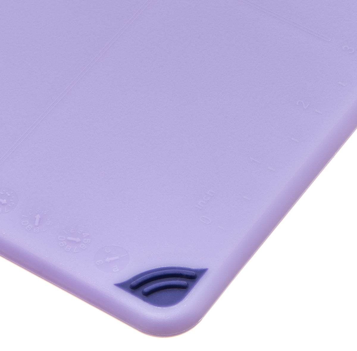 Allergen Saf-T-Grip Cutting Board With Molded-In Ruler by San Jamar – 6"L x 9"W, Proprietary Blend, Purple, Model CBG6938PR