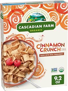 Cascadian Farm Organic Cereal, Cinnamon Crunch, Whole Grain Cereal, 9.2 oz