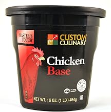 Custom Culinary Master's Touch Chicken (no Msg) Base, 16-Ounce Plastic Jars (Pack of 6)