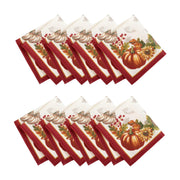 Elrene Swaying Leaves Napkins, 17 x 17 Inches, Set of 8