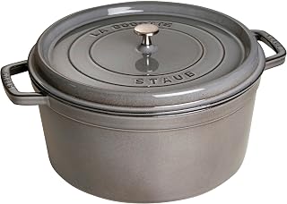 STAUB Round Cocotte - 13.25Qt - Graphite Grey