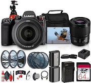 Panasonic LUMIX S1 II Mirrorless Camera 24-105mm & 50mm Dual Lens Bundle | For Photography & Video | 6K Video & Dual Native ISO | Full-Frame + 64GB Memory Card (DC-S1M2MK) + More